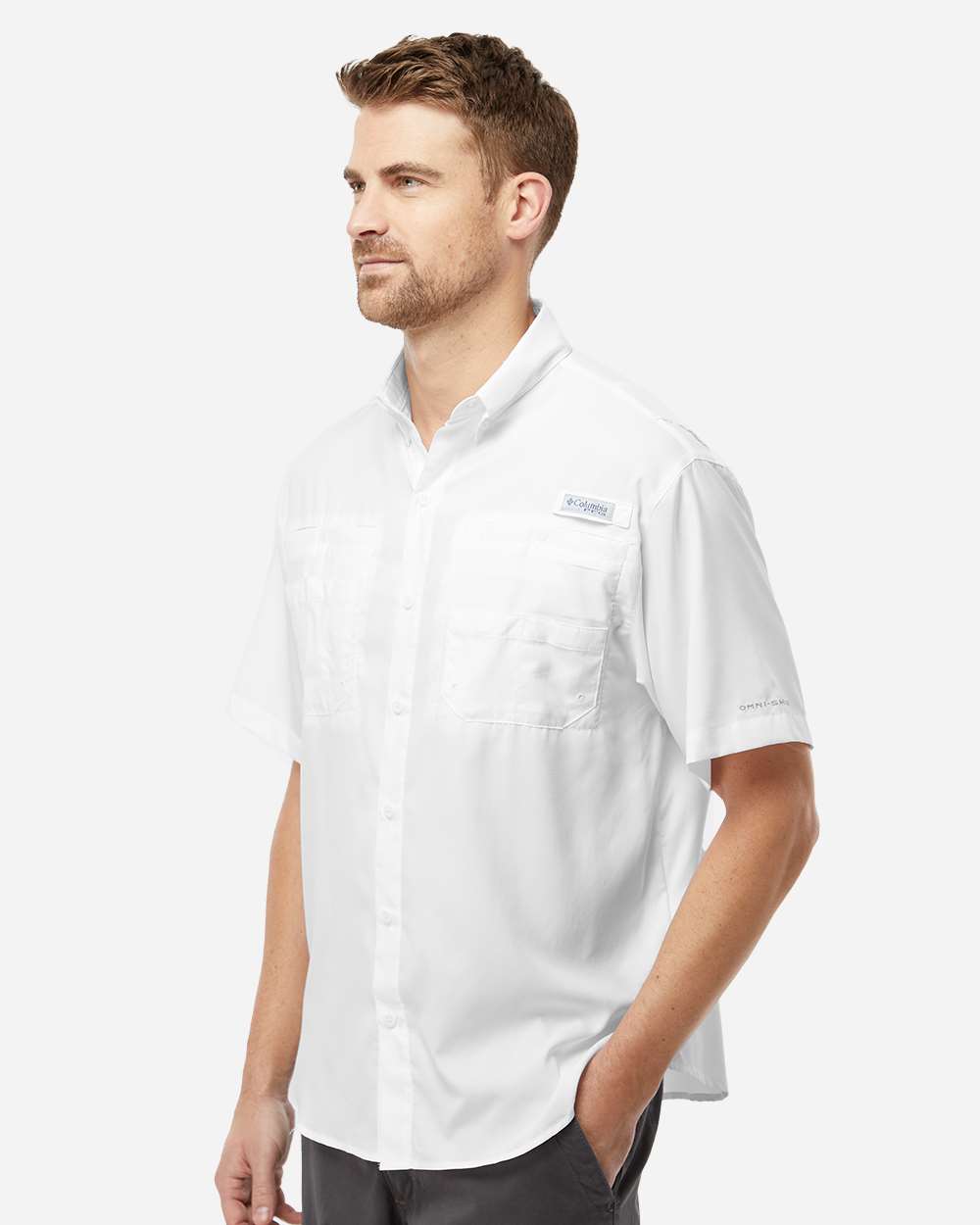 PFG Tamiami™ II Short Sleeve Shirt - OnModelSide - B14324003 - White