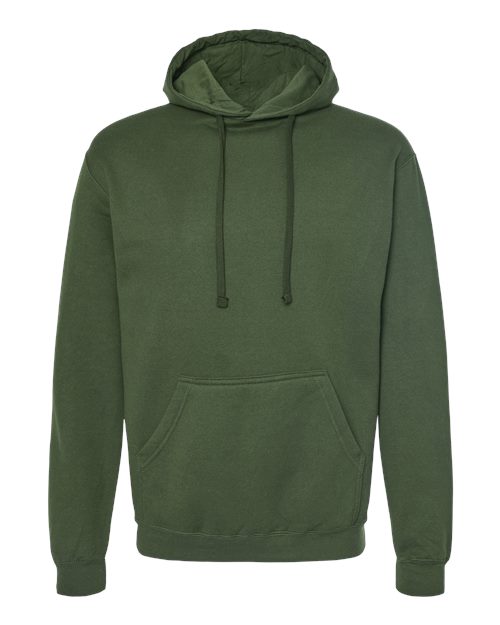 Unisex Fleece Hooded Sweatshirt - Front - B31359555 - Military Green