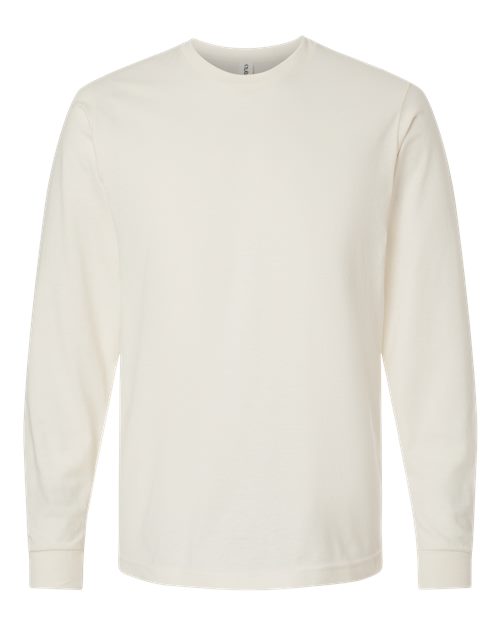 Unisex Fine Jersey Long Sleeve T-Shirt - Front - B00059249 - Natural