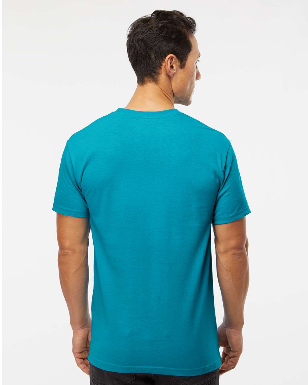 Gold Soft Touch T-Shirt - OnModelBack - B01542293 - Tropical Blue