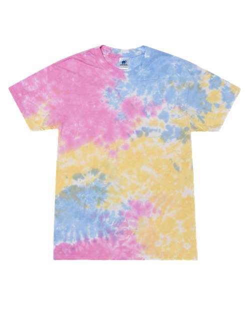 Youth Multi-Color Tie-Dyed T-Shirt - Front - B11002705 - Sherbet