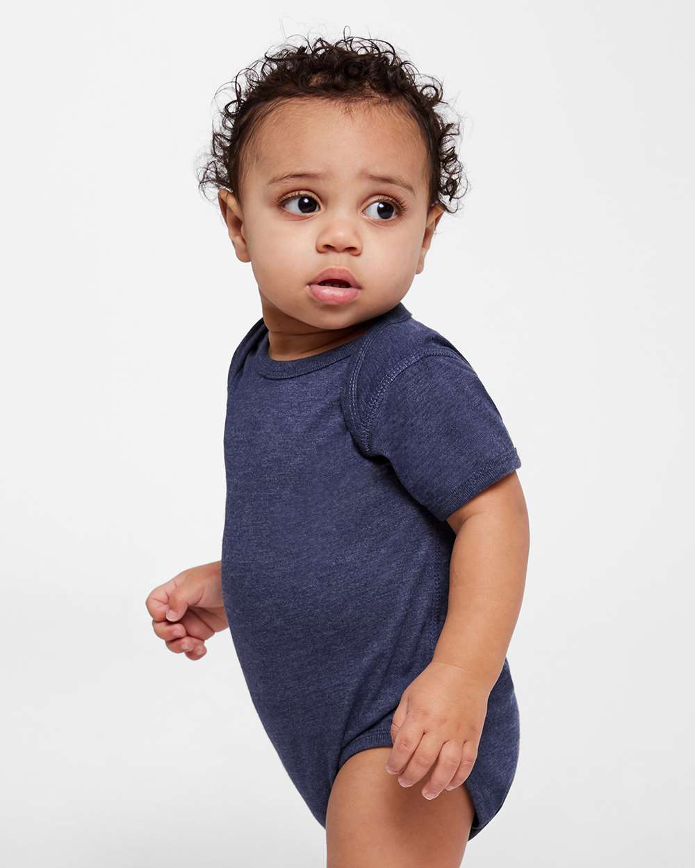Infant Fine Jersey Bodysuit - OnModelSide - B33438791 - Vintage True Navy