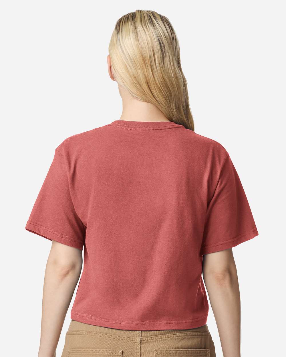 Women's Fine Jersey Boxy Tee - OnModelBack - B02427663 - Canyon