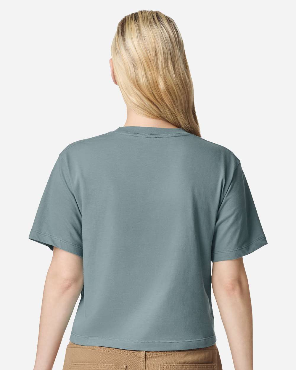Women's Fine Jersey Boxy Tee - OnModelBack - B02427753 - Arctic