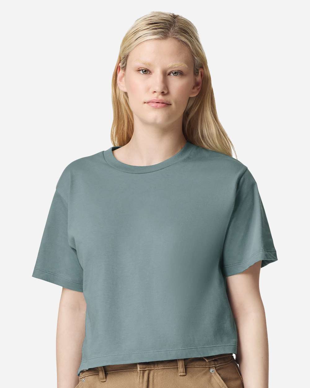 Women's Fine Jersey Boxy Tee - OnModelFront - B02427753 - Arctic