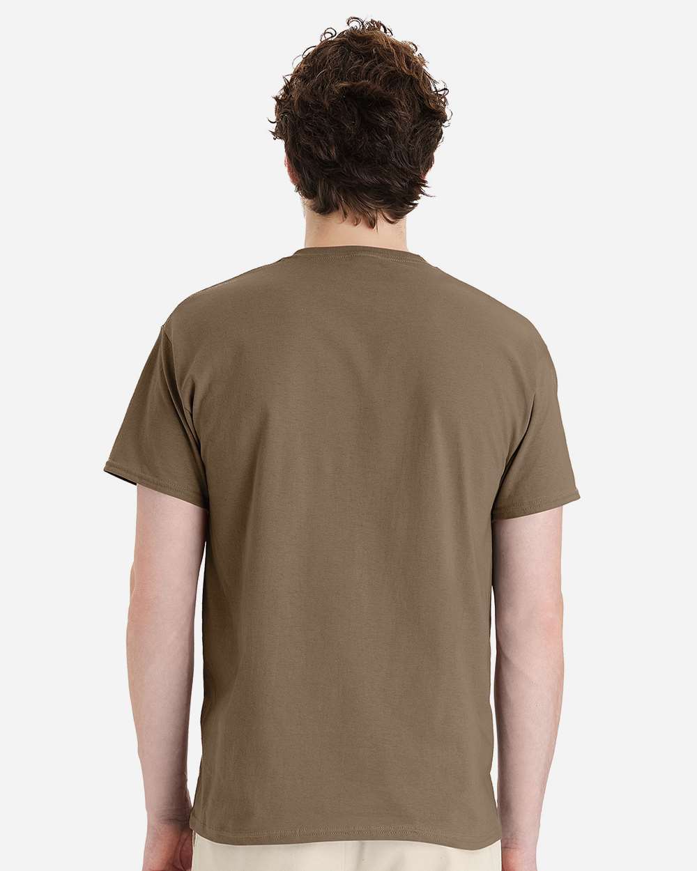 Essential-T T-Shirt - OnModelBack - B00000563 - Coyote Brown