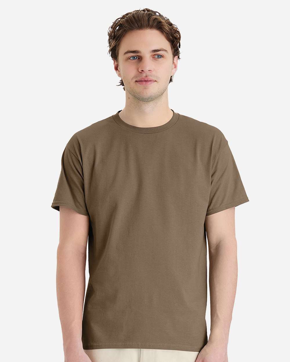 Essential-T T-Shirt - OnModelFront - B00000563 - Coyote Brown
