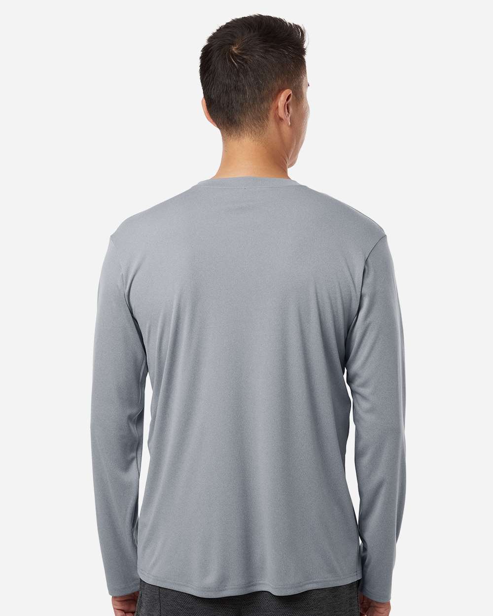 Pro-Lock Performance Long Sleeve T-Shirt - OnModelBack - B00496092 - Heather Steel