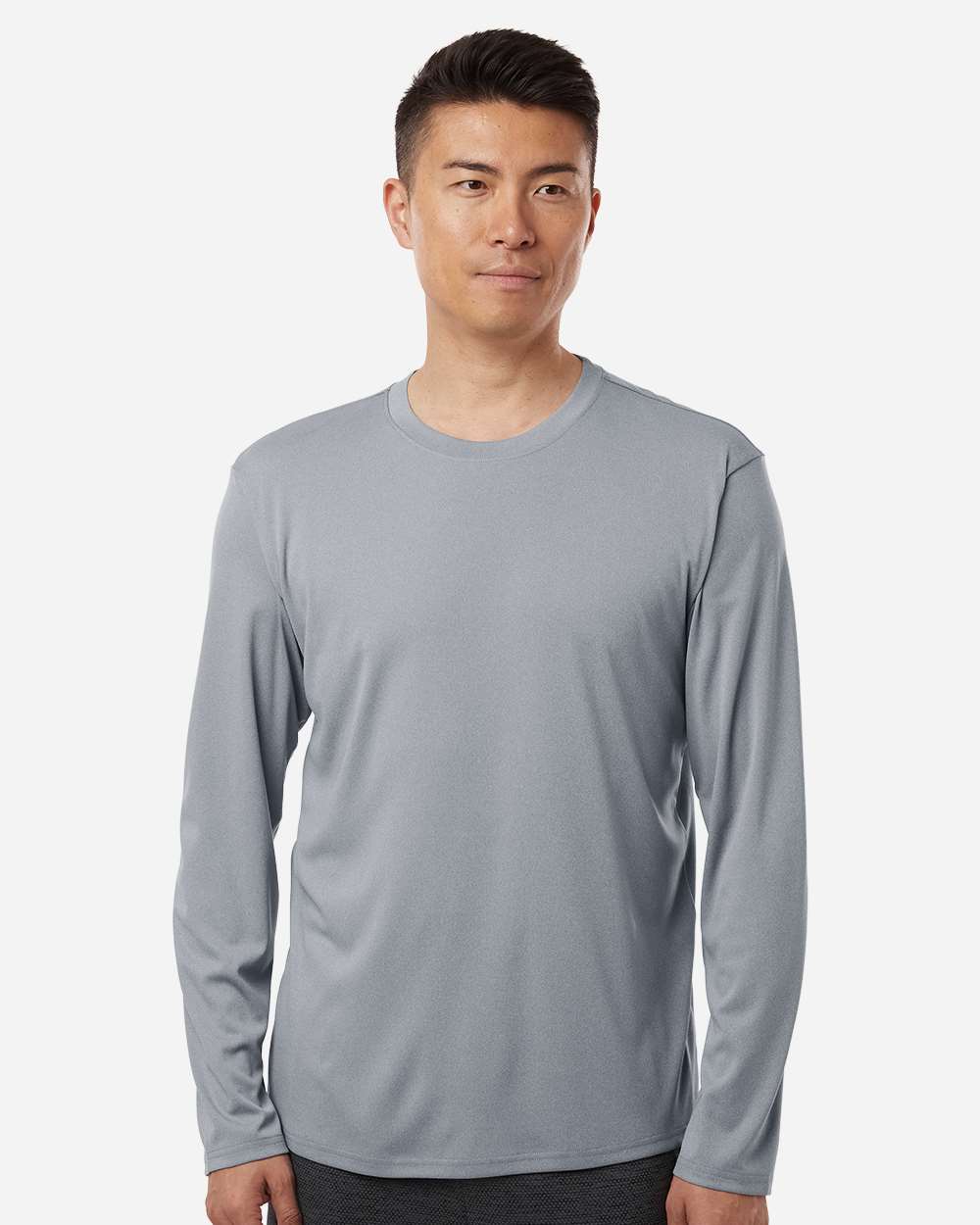 Pro-Lock Performance Long Sleeve T-Shirt - OnModelFront - B00496092 - Heather Steel