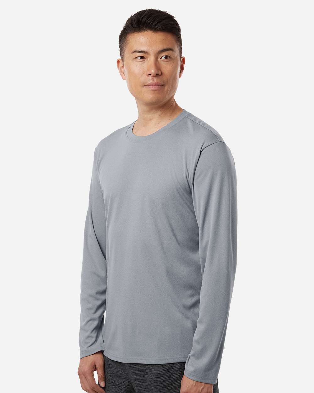 Pro-Lock Performance Long Sleeve T-Shirt - OnModelSide - B00496092 - Heather Steel