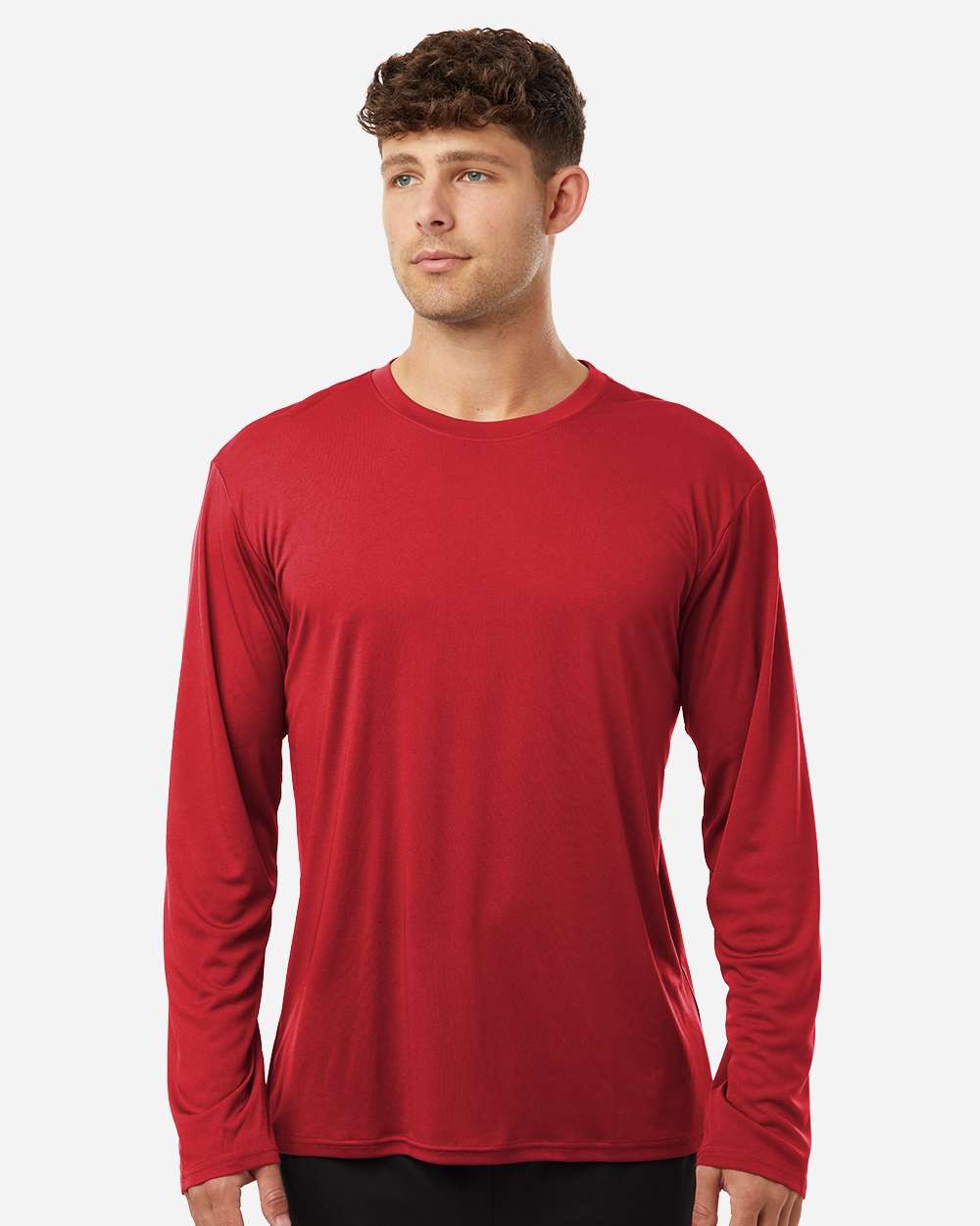 Pro-Lock Performance Long Sleeve T-Shirt - OnModelFront - B00496702 - Red