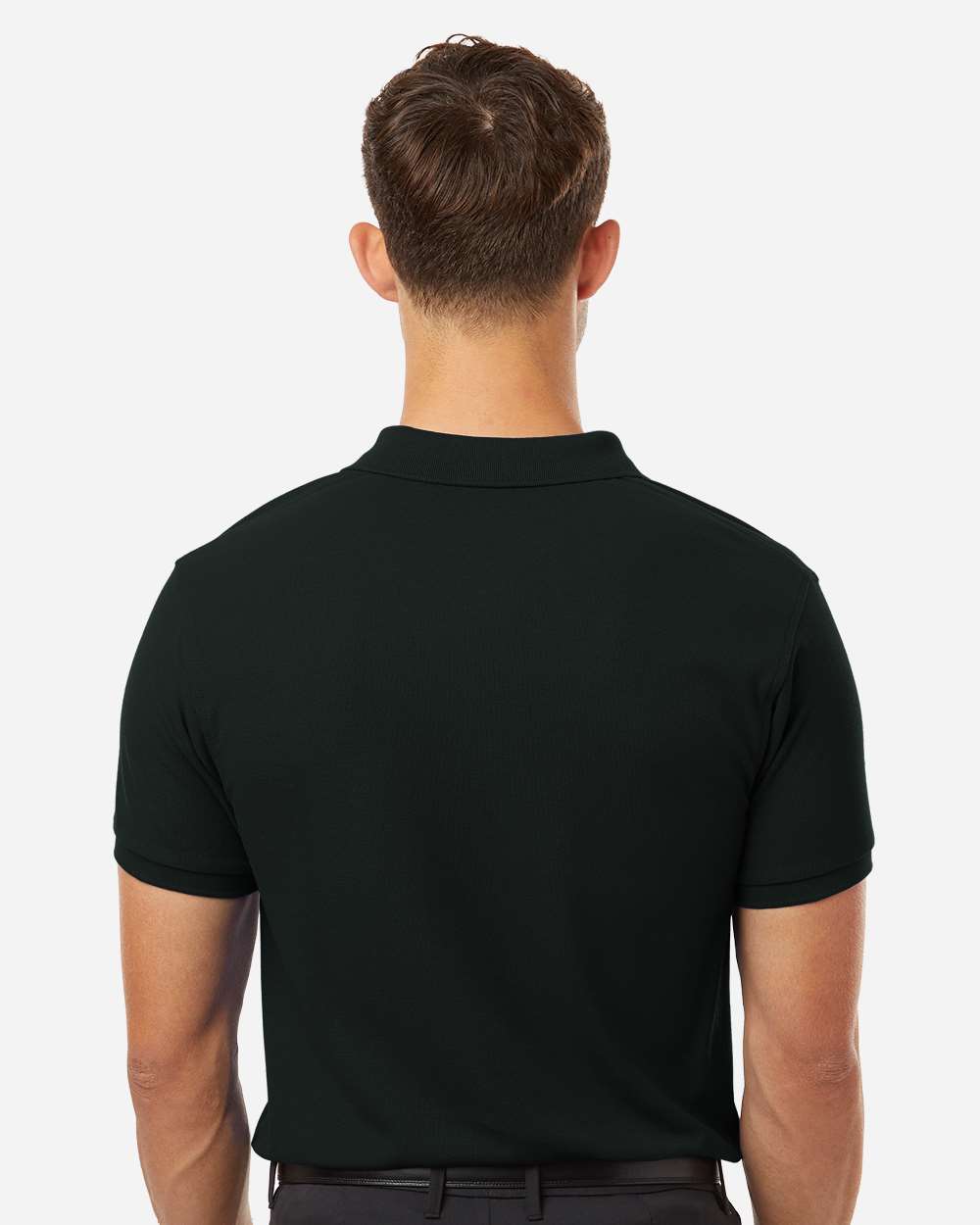 Pique Polo - OnModelBack - B00596502 - Black