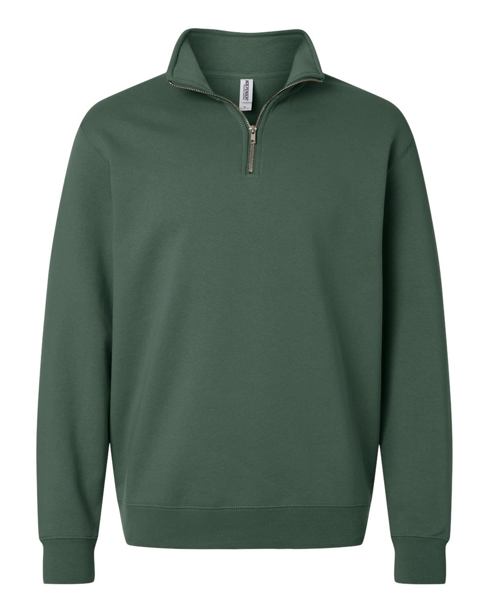 Midweight Quarter-Zip Pullover - Front - B00476233 - Alpine Green