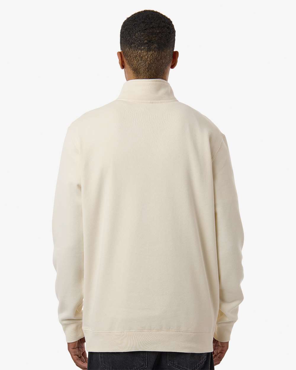 Midweight Quarter-Zip Pullover - OnModelBack - B00476243 - Bone