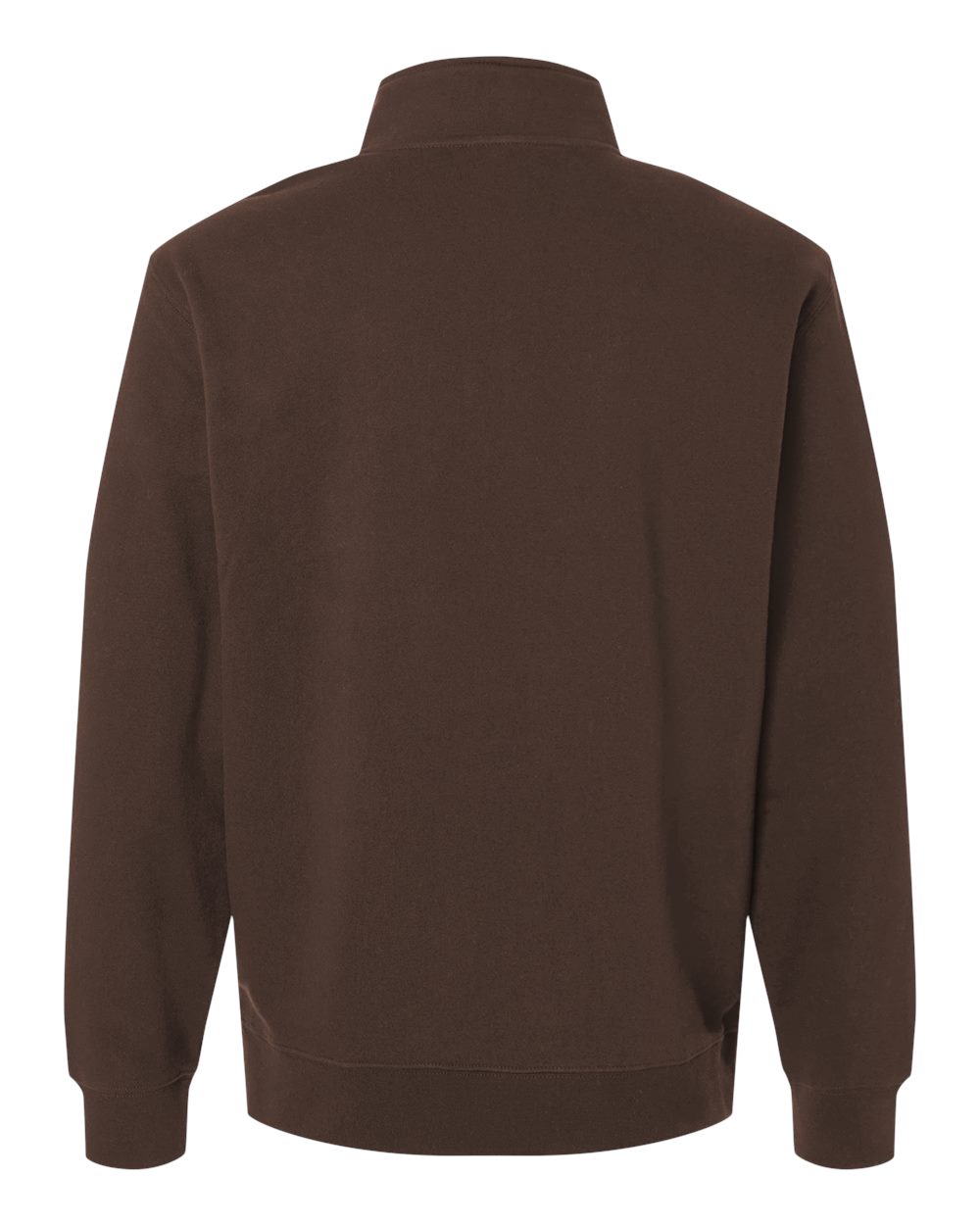 Midweight Quarter-Zip Pullover - Back - B00476573 - Brown