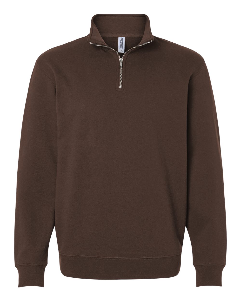 Midweight Quarter-Zip Pullover - Front - B00476573 - Brown