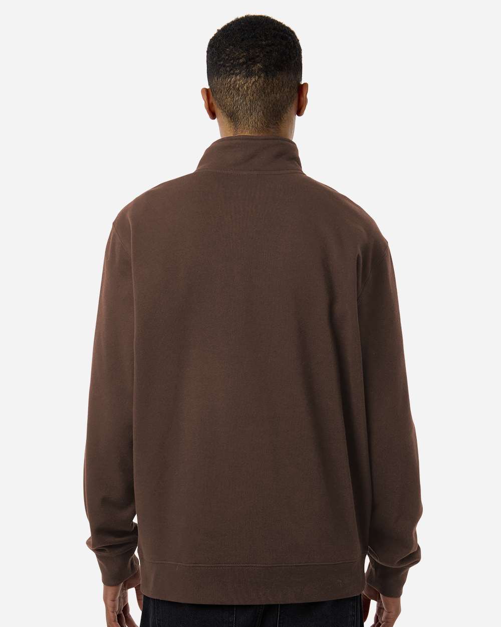 Midweight Quarter-Zip Pullover - OnModelBack - B00476573 - Brown
