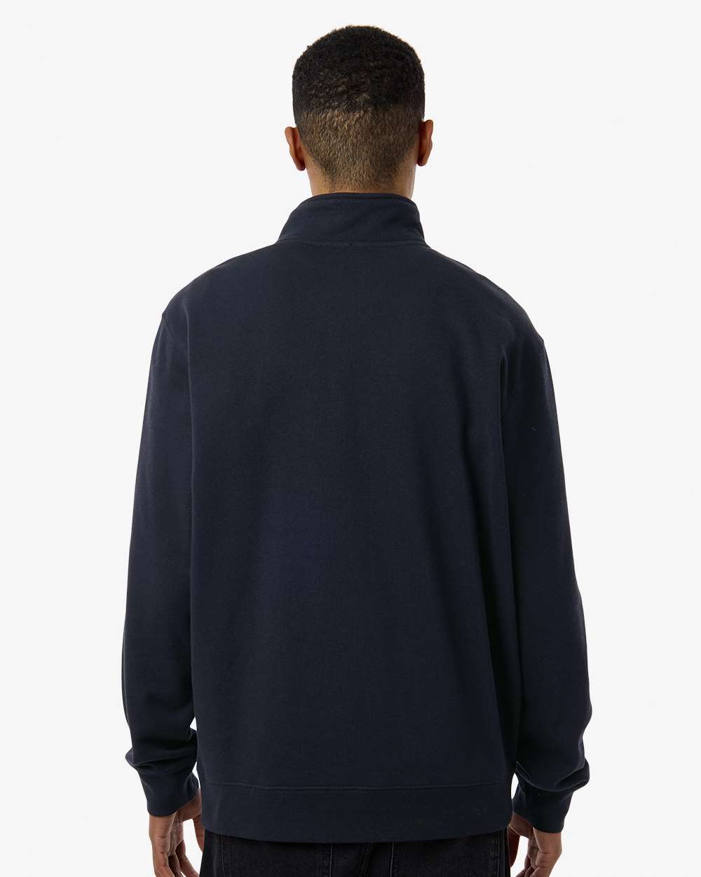 Midweight Quarter-Zip Pullover - OnModelBack - B00476653 - Classic Navy