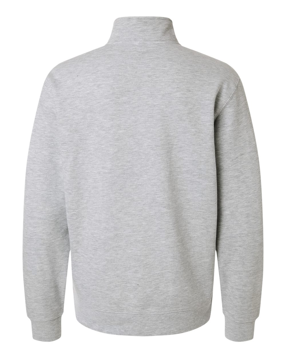 Midweight Quarter-Zip Pullover - Back - B00476353 - Grey Heather