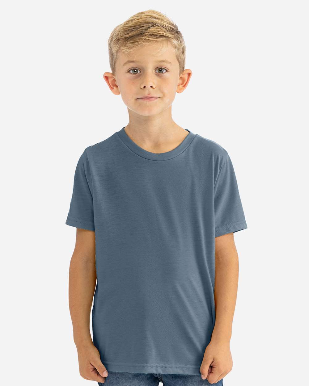 Youth CVC T-Shirt - OnModelFront - B55118202 - Heather Slate Blue
