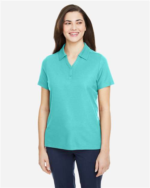 Women's Fusion ChromaSoft™ Pique Polo - OnModelFront - B280A7594 - Sea Glass