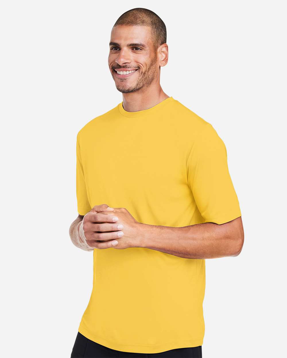 Unisex Capital Performance T-Shirt - OnModelSide - B254A7122 - Campus Gold