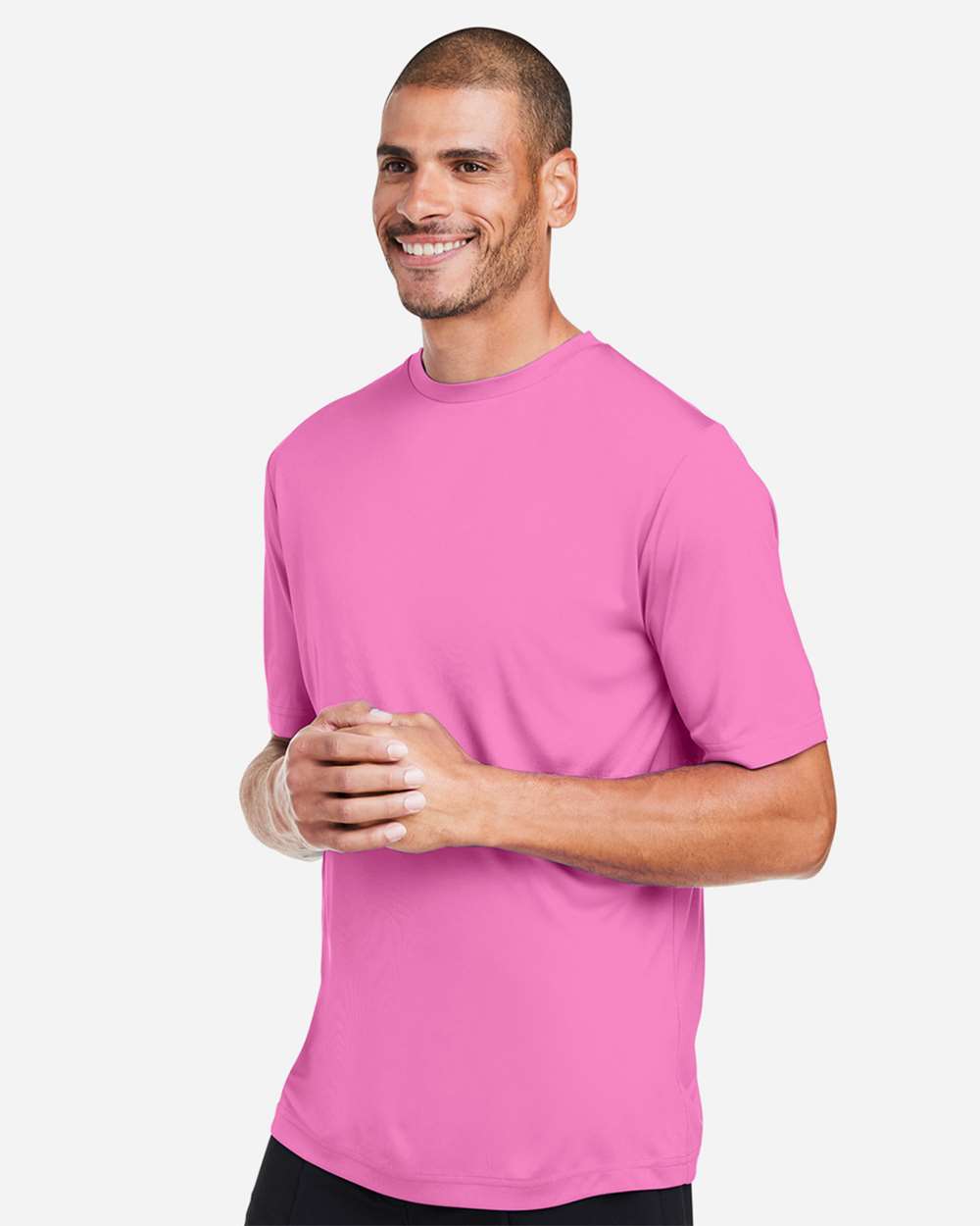 Unisex Capital Performance T-Shirt - OnModelSide - B254A7302 - Charity Pink