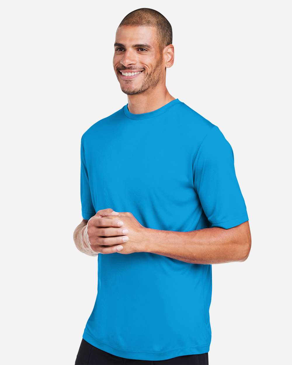 Unisex Capital Performance T-Shirt - OnModelSide - B254A7762 - Electric Blue