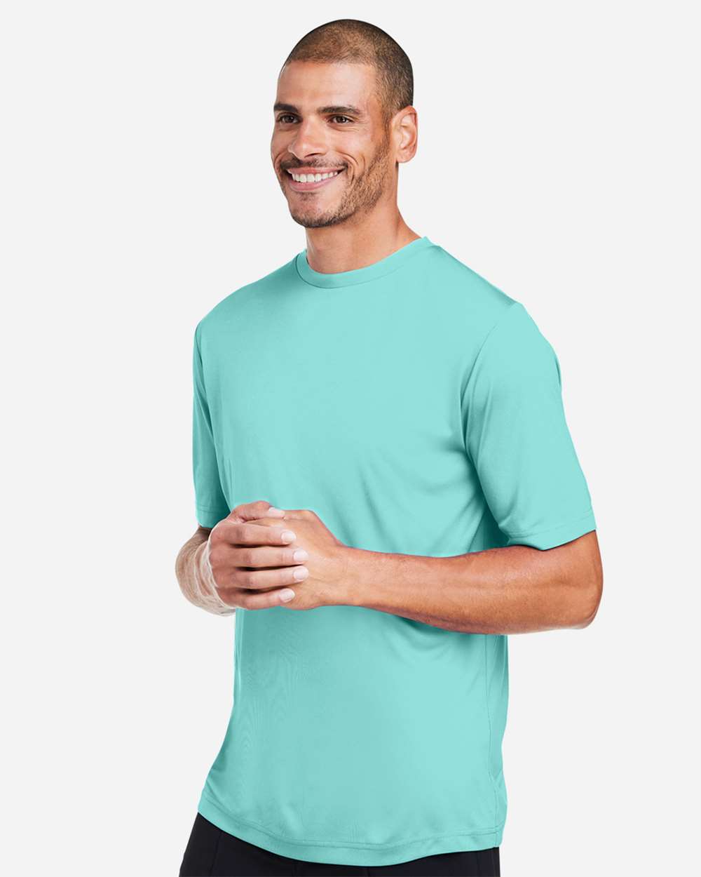 Unisex Capital Performance T-Shirt - OnModelSide - B254A7592 - Sea Glass
