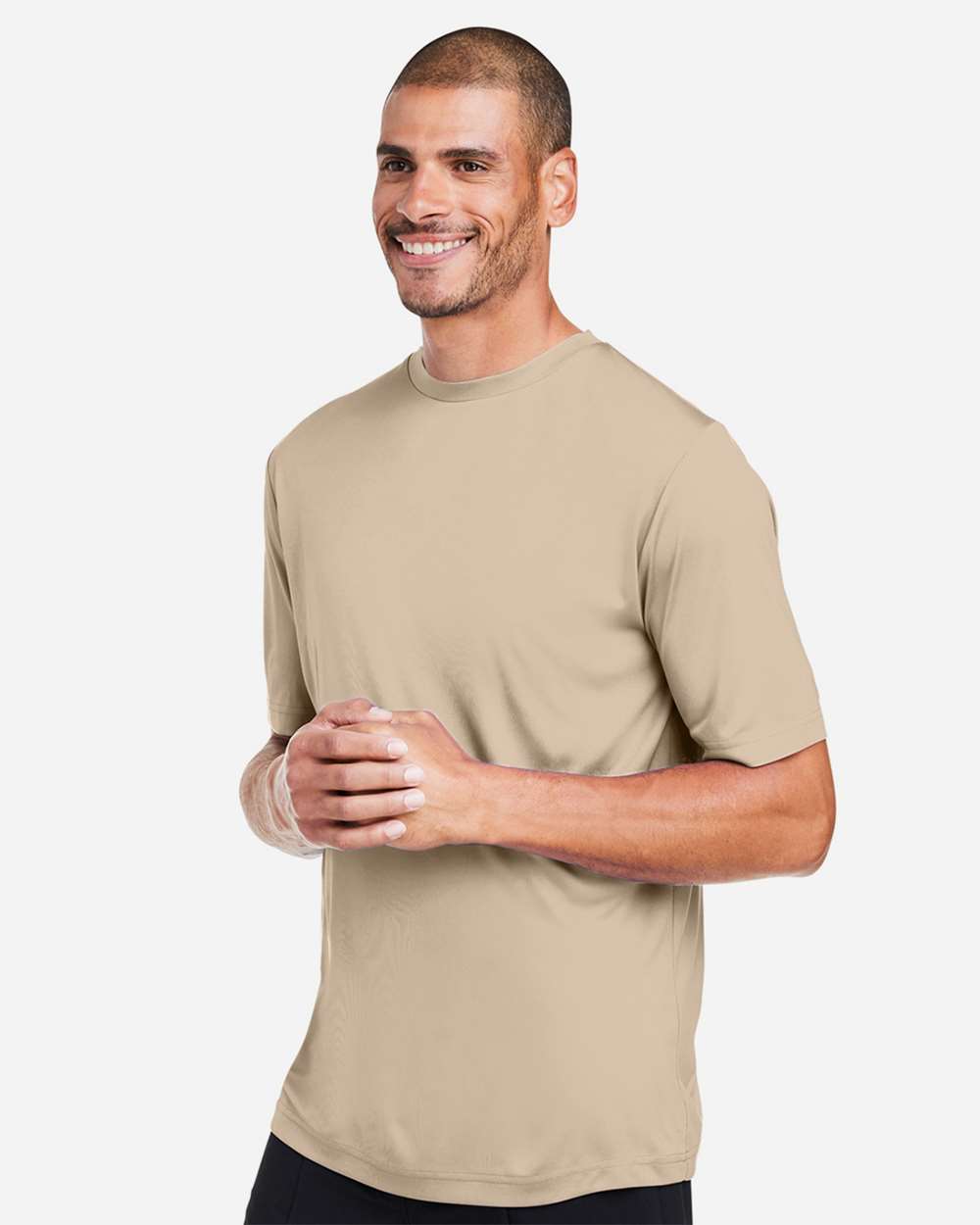 Unisex Capital Performance T-Shirt - OnModelSide - B254A7732 - Stone