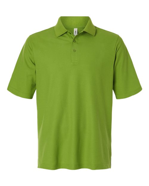 Men's Resolve CVC Performance Pique Polo - Front - B261A7173 - Acid Green