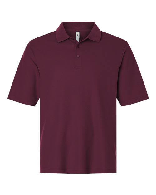 Men's Resolve CVC Performance Pique Polo - Front - B261A7533 - Burgundy