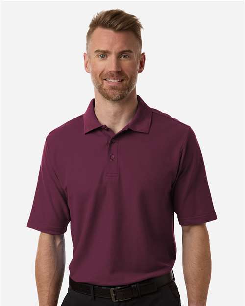 Men's Resolve CVC Performance Pique Polo - OnModelFront - B261A7533 - Burgundy
