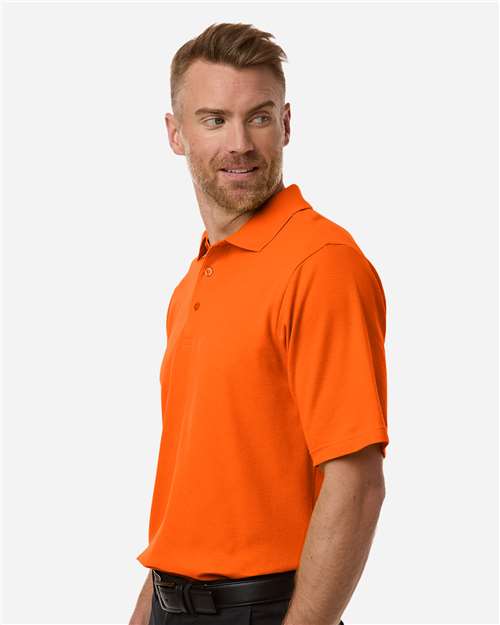 Men's Resolve CVC Performance Pique Polo - OnModelSide - B261A7663 - Campus Orange