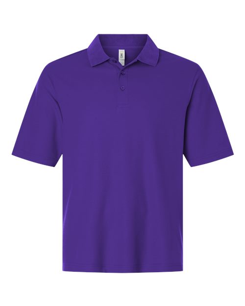 Men's Resolve CVC Performance Pique Polo - Front - B261A7673 - Campus Purple