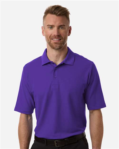 Men's Resolve CVC Performance Pique Polo - OnModelFront - B261A7673 - Campus Purple