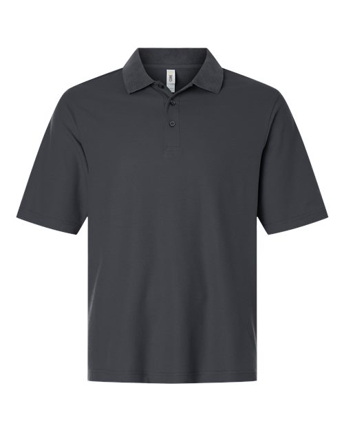 Men's Resolve CVC Performance Pique Polo - Front - B261A7583 - Carbon