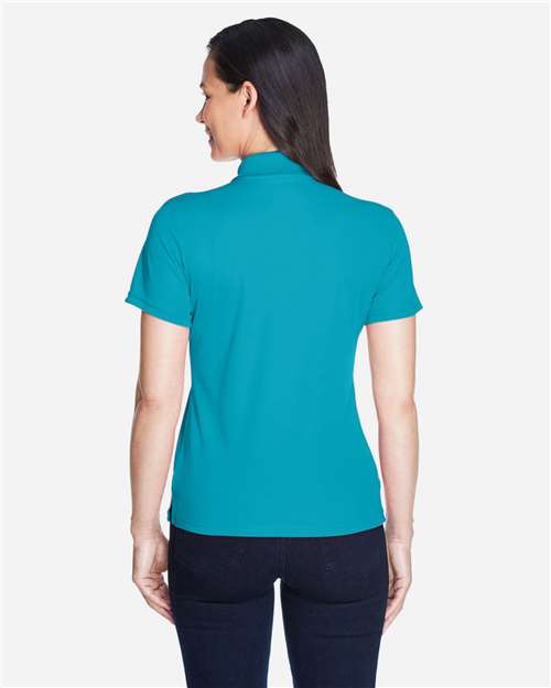 Women's Origin Performance Piqué Polo - OnModelBack - B205A7992 - Clear Teal
