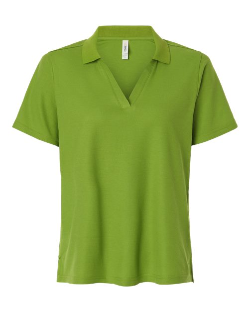 Women's Resolve CVC Performance Pique Polo - Front - B263A7172 - Acid Green