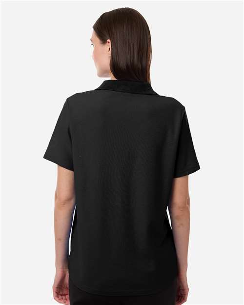 Women's Resolve CVC Performance Pique Polo - OnModelBack - B263A7502 - Black