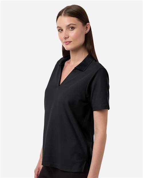 Women's Resolve CVC Performance Pique Polo - OnModelSide - B263A7502 - Black