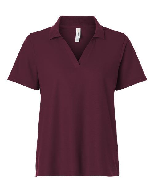 Women's Resolve CVC Performance Pique Polo - Front - B263A7532 - Burgundy