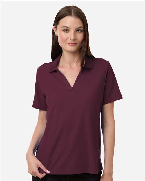 Women's Resolve CVC Performance Pique Polo - OnModelFront - B263A7532 - Burgundy