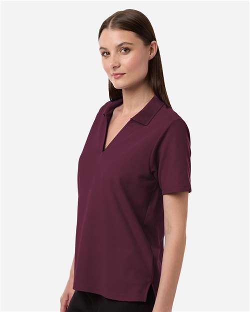Women's Resolve CVC Performance Pique Polo - OnModelSide - B263A7532 - Burgundy