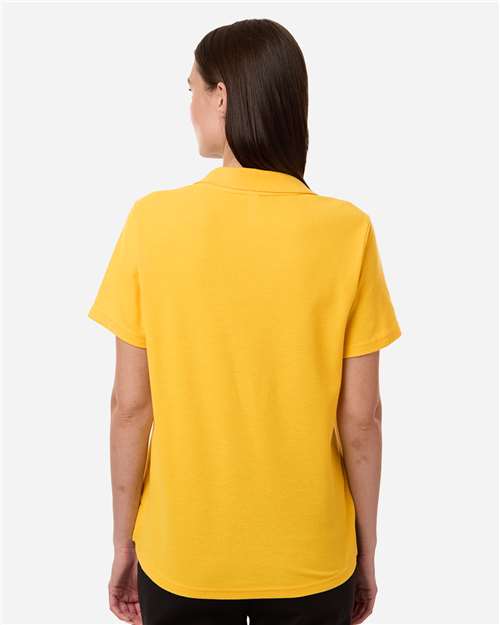 Women's Resolve CVC Performance Pique Polo - OnModelBack - B263A7122 - Campus Gold