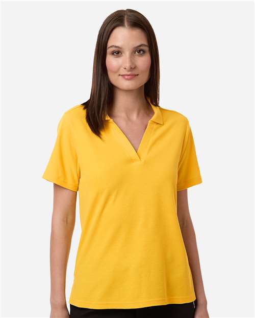 Women's Resolve CVC Performance Pique Polo - OnModelFront - B263A7122 - Campus Gold