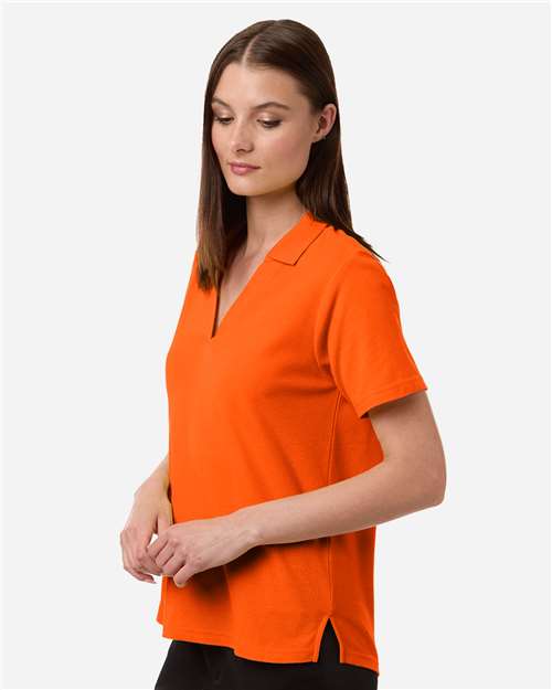 Women's Resolve CVC Performance Pique Polo - OnModelSide - B263A7662 - Campus Orange