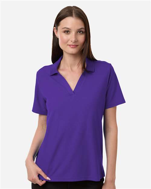 Women's Resolve CVC Performance Pique Polo - OnModelFront - B263A7672 - Campus Purple