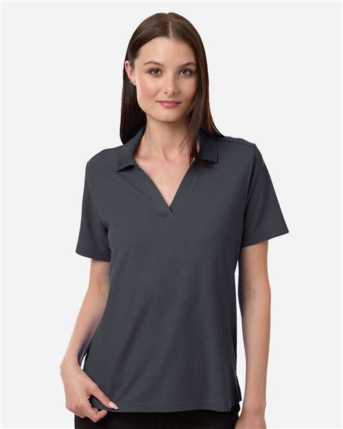 Women's Resolve CVC Performance Pique Polo - OnModelFront - B263A7582 - Carbon