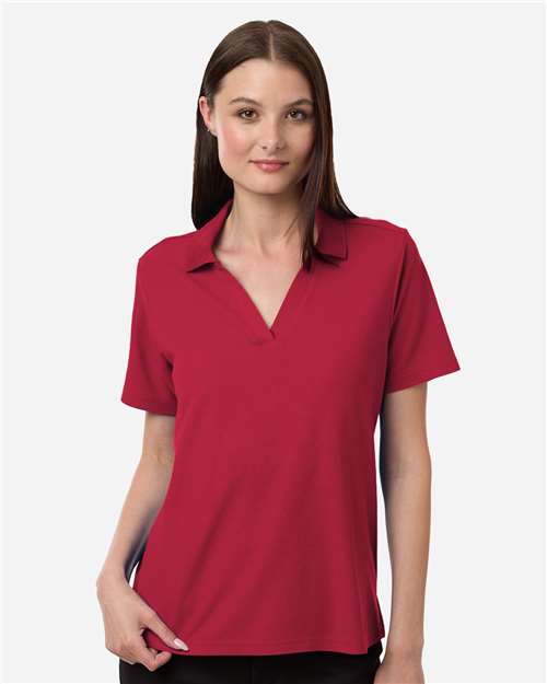 Women's Resolve CVC Performance Pique Polo - OnModelFront - B263A7702 - Classic Red